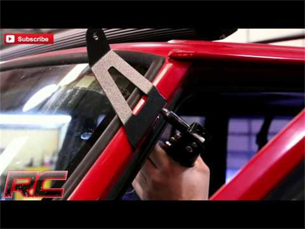 Rough Country 70072 LED Light Bar Windshield Mounting Brackets for Select Jeep Cherokee