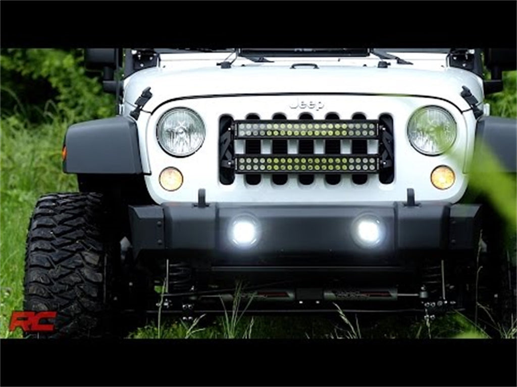 Rough Country 70630 Black Series LED Fog Light Kit for Select Jeep Wrangler, Jeep Wrangler JK