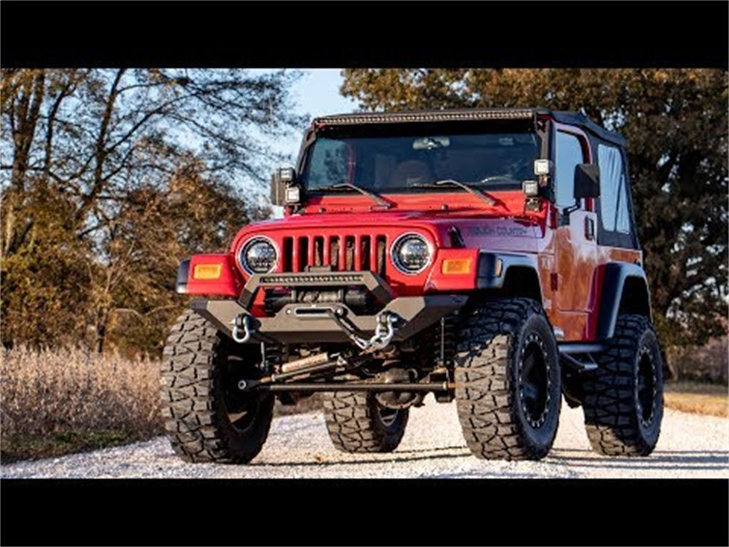 Rough Country 10595 LED Winch Bumper for Select Jeep TJ, Jeep Wrangler