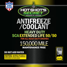 Load image into Gallery viewer, Hot Shots Secret 150K 50/50 YELLOW ANTIFREEZE - 5 GALLON  5G150KY5050