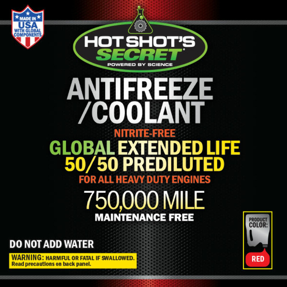 Hot Shots Secret 750K 50/50 RED ANTIFREEZE - 5 GALLON  5G750KR5050