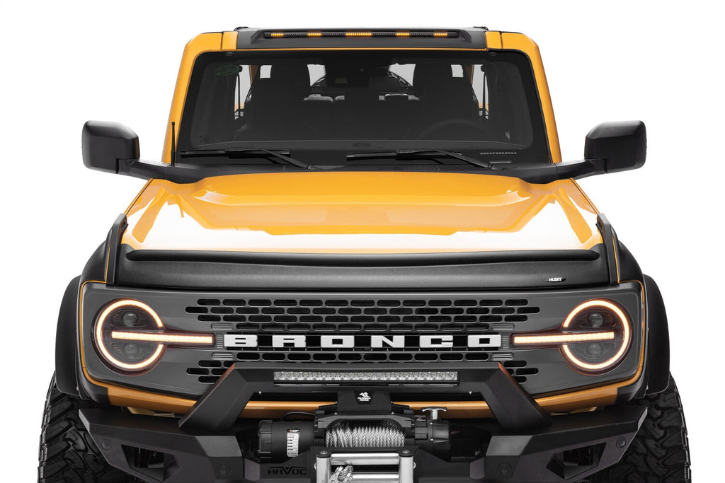 Husky Liners 2830183 Aeroskin II Hood Protector; Matte Black Low Profile for Select Ford Bronco
