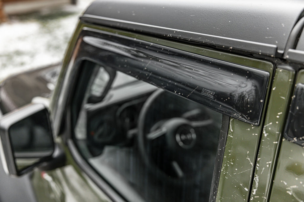 Husky Liners 2854066 Low Profile Ventvisor Deflector; Smoke; Outside Mount; 4 pc. for Select Jeep Gladiator, Jeep Wrangler
