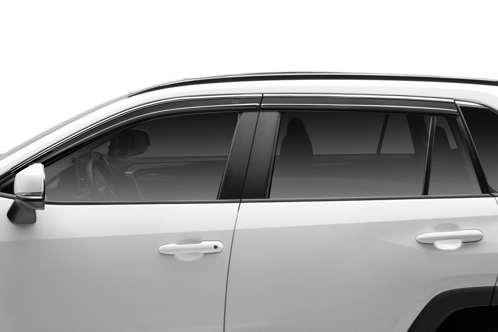 Husky Liners 2884056 Low Profile Ventvisor Deflector; Smoke with Chrome Trim; Outside Mount; 4 pc. for Select Toyota RAV4