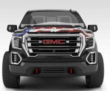 Load image into Gallery viewer, Husky Liners 2818947 Husky Liners Eagle American Flag Bug Shield Hood Protector for Select GMC Sierra HD, GMC Sierra HD