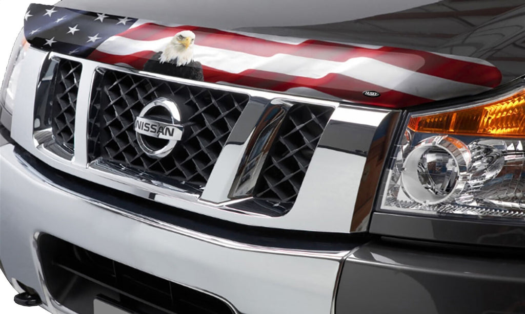 Husky Liners 2818635 Husky Liners Eagle American Flag Bug Shield Hood Protector for Select Nissan TITAN