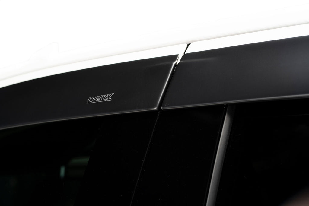 Husky Liners 2857075 Low Profile Ventvisor Deflector; Matte Black; Outside Mount; 4 pc. for Select Chevrolet Silverado 1500, Chevrolet Silverado LTD, Chevrolet Silverado HD, Chevrolet Silverado HD, GMC Sierra 1500, GMC Sierra HD, GMC Sierra HD