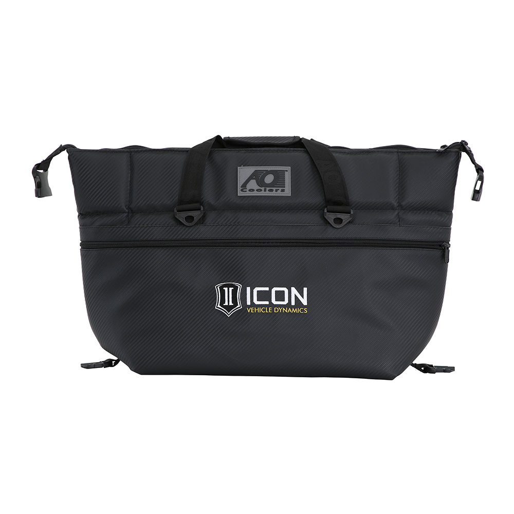 ICON Vehicle Dynamics ICON-2142-STL-BL/CB-24PK 24PK CARBON AO COOLER W/STANDARD ICON LOGO