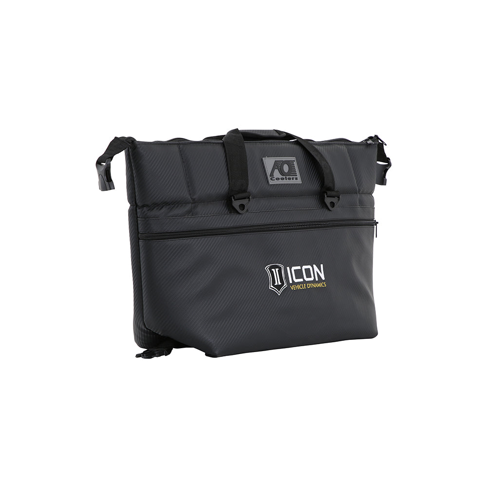 ICON Vehicle Dynamics ICON-2142-STL-BL/CB-24PK 24PK CARBON AO COOLER W/STANDARD ICON LOGO
