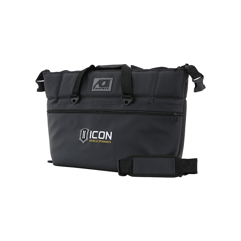 ICON Vehicle Dynamics ICON-2142-STL-BL/CB-24PK 24PK CARBON AO COOLER W/STANDARD ICON LOGO