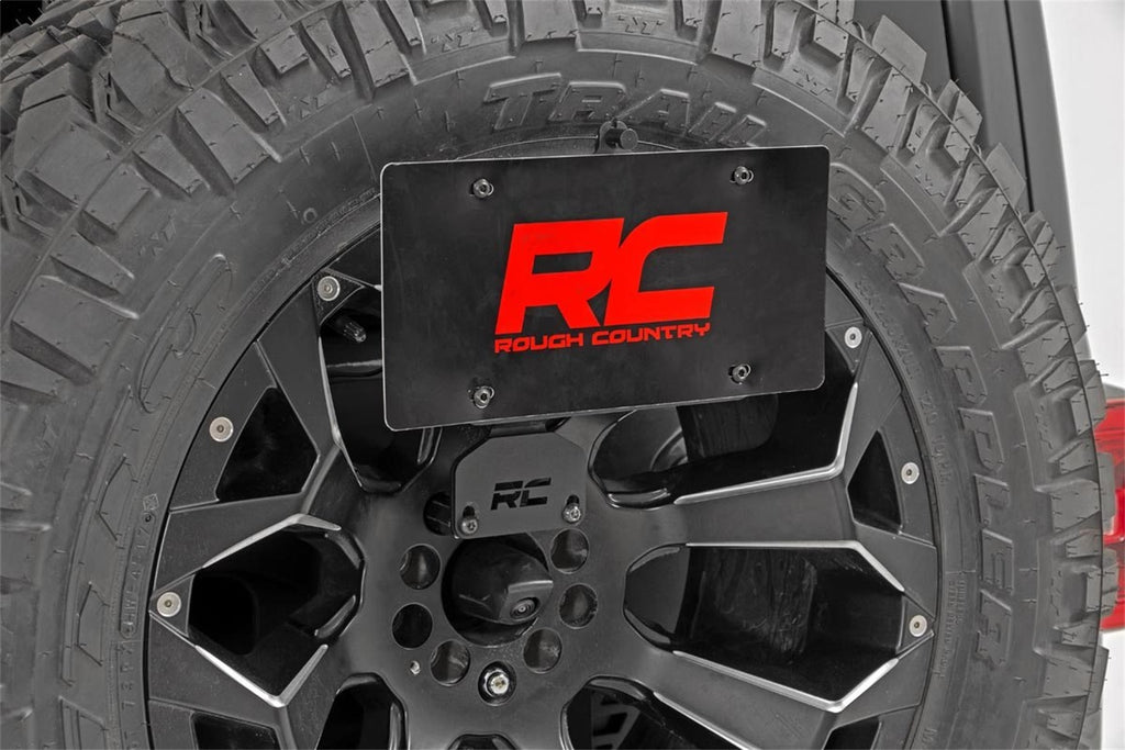 Rough Country 10541 License Plate Adapter for Select Jeep Wrangler, Jeep Wrangler JK