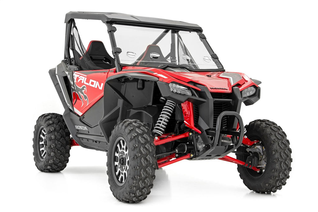 Rough Country 98282020 Windshield for Select Can-Am Defender HD10, Honda SXS10S2R Talon 1000R, Honda SXS10S2RD Talon 1000R FOX Live Valve, Honda SXS10S2X Talon 1000X, Honda SXS10S2XD Talon 1000X FOX Live Valve, Honda SXS10S4 Talon 1000X-4, Honda SXS10S4
