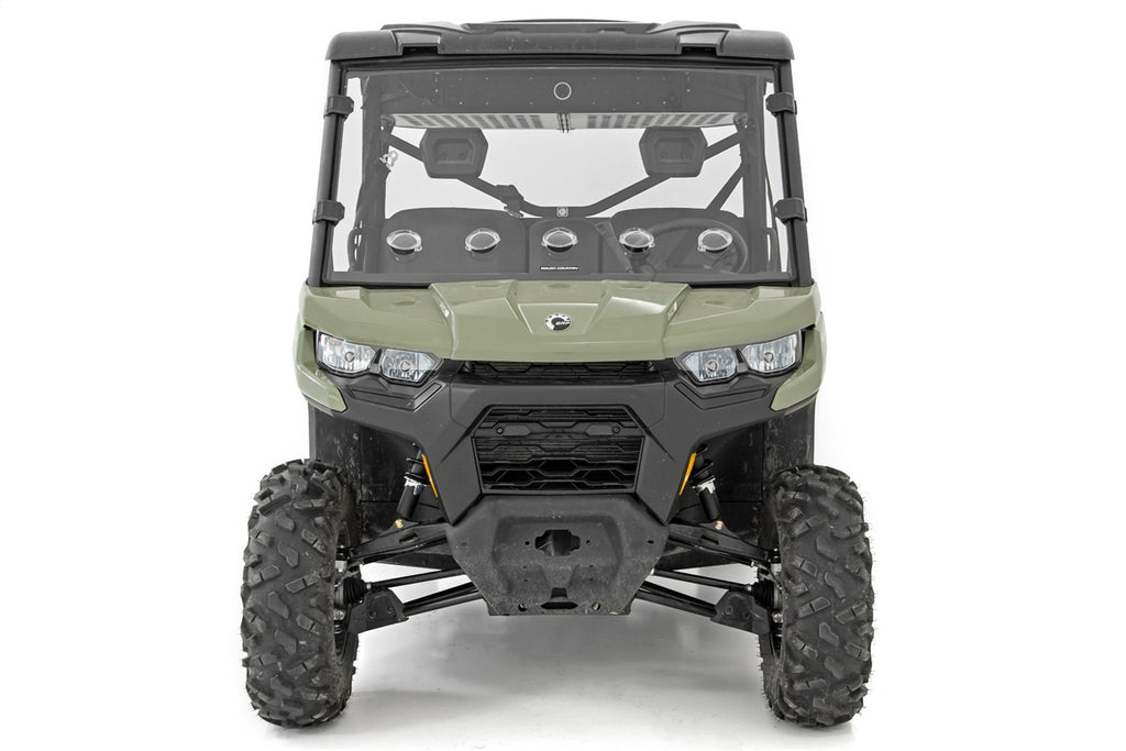 Rough Country 98262030 Windshield for Select Can-Am Defender DPS HD10, Can-Am Defender DPS HD5, Can-Am Defender DPS HD7, Can-Am Defender DPS HD8, Can-Am Defender DPS HD8 CAB, Can-Am Defender DPS HD9, Can-Am Defender DPS HD9 CAB, Can-Am Defender HD10,