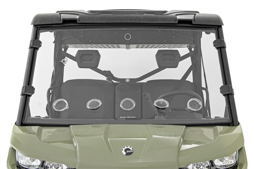 Rough Country 98262030 Windshield for Select Can-Am Defender DPS HD10, Can-Am Defender DPS HD5, Can-Am Defender DPS HD7, Can-Am Defender DPS HD8, Can-Am Defender DPS HD8 CAB, Can-Am Defender DPS HD9, Can-Am Defender DPS HD9 CAB, Can-Am Defender HD10,
