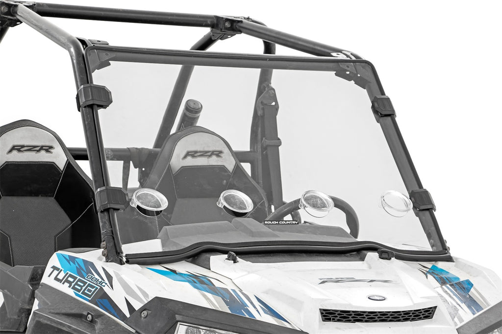 Rough Country 98241810 Windshield for Select Polaris RZR XP EPS, Polaris RZR XP EPS DYNAMIX Edition, Polaris RZR XP EPS Desert Edition, Polaris RZR XP EPS Fox Edition, Polaris RZR XP EPS Gold Matte Metallic LE, Polaris RZR XP EPS High Lifter Edition,