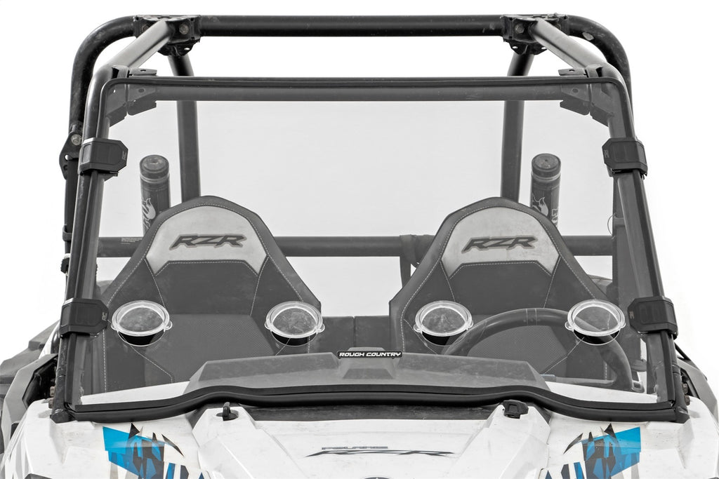 Rough Country 98241810 Windshield for Select Polaris RZR XP EPS, Polaris RZR XP EPS DYNAMIX Edition, Polaris RZR XP EPS Desert Edition, Polaris RZR XP EPS Fox Edition, Polaris RZR XP EPS Gold Matte Metallic LE, Polaris RZR XP EPS High Lifter Edition,