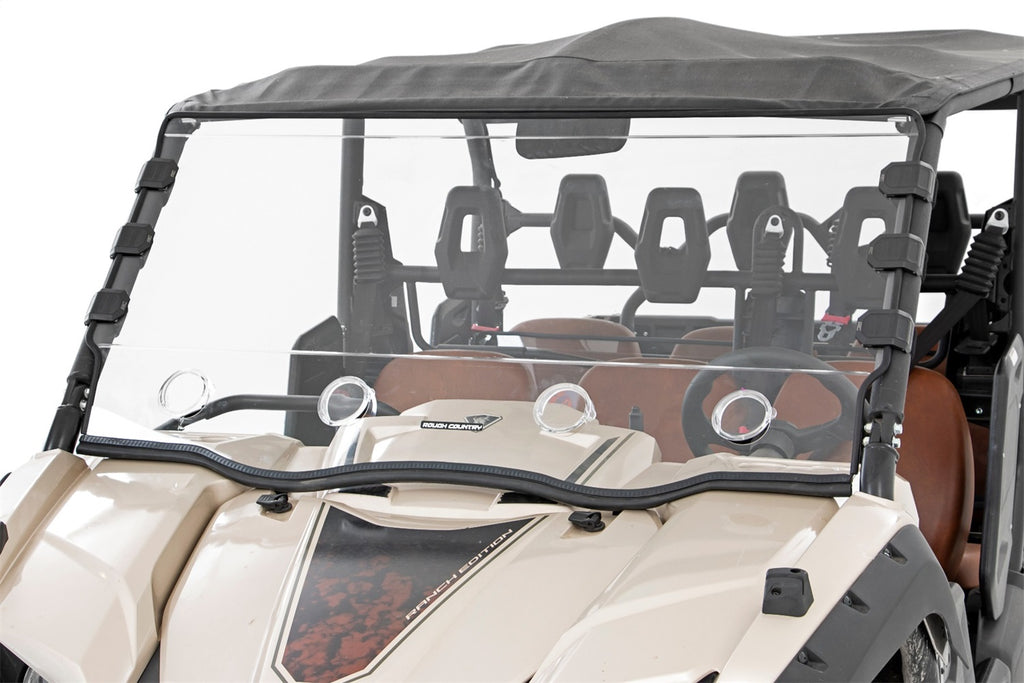 Rough Country 98242040 Windshield for Select Yamaha YXC700 Viking VI EPS, Yamaha YXC700 Viking VI EPS Ranch Edition, Yamaha YXM700 Viking EPS Ranch Edition, Yamaha YXM700 Viking EPS SE, Yamaha YXM700 Viking EPS with Suntop, Yamaha YXM700 Viking FI 4x4,