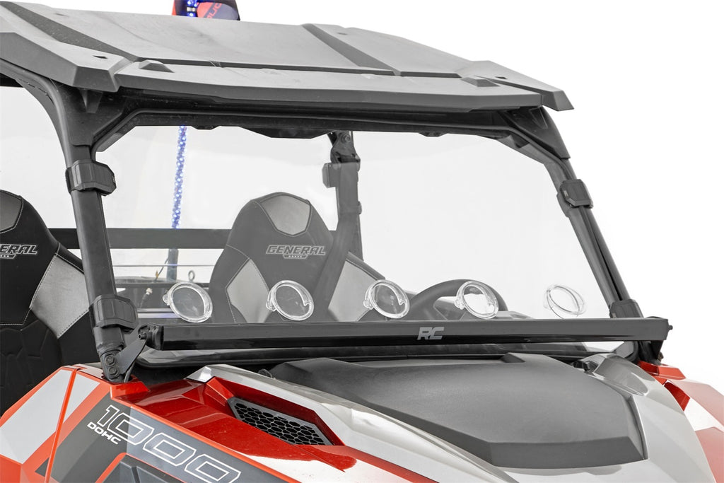 Rough Country 98262010 Windshield for Select Polaris General 1000, Polaris General Deluxe, Polaris General Deluxe Ride Command Edition, Polaris General EPS, Polaris General EPS Deluxe, Polaris General EPS Hunter Edition, Polaris General EPS Limited