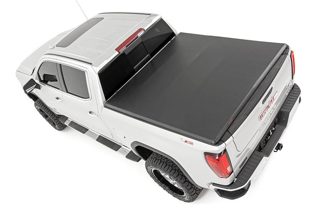 Rough Country 41308650A Soft Tri-Fold Tonneau Bed Cover for Select Chevrolet Silverado LTD, GMC Sierra Limited