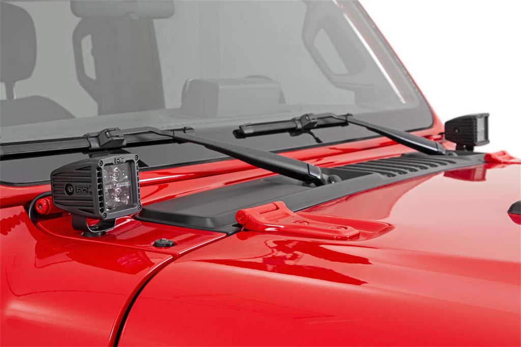 Rough Country 70061 Black Series LED Fog Light Kit for Select Jeep Gladiator, Jeep Wrangler