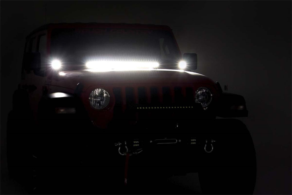 Rough Country 70060 Black Series LED Fog Light Kit for Select Jeep Gladiator, Jeep Wrangler