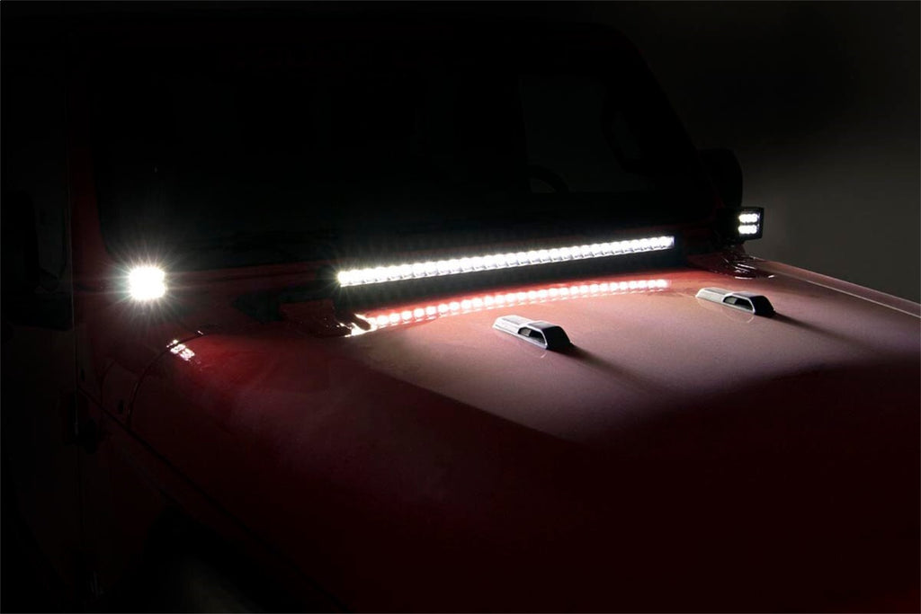 Rough Country 70052DRL LED Lower Windshield Kit for Select Jeep Gladiator, Jeep Wrangler