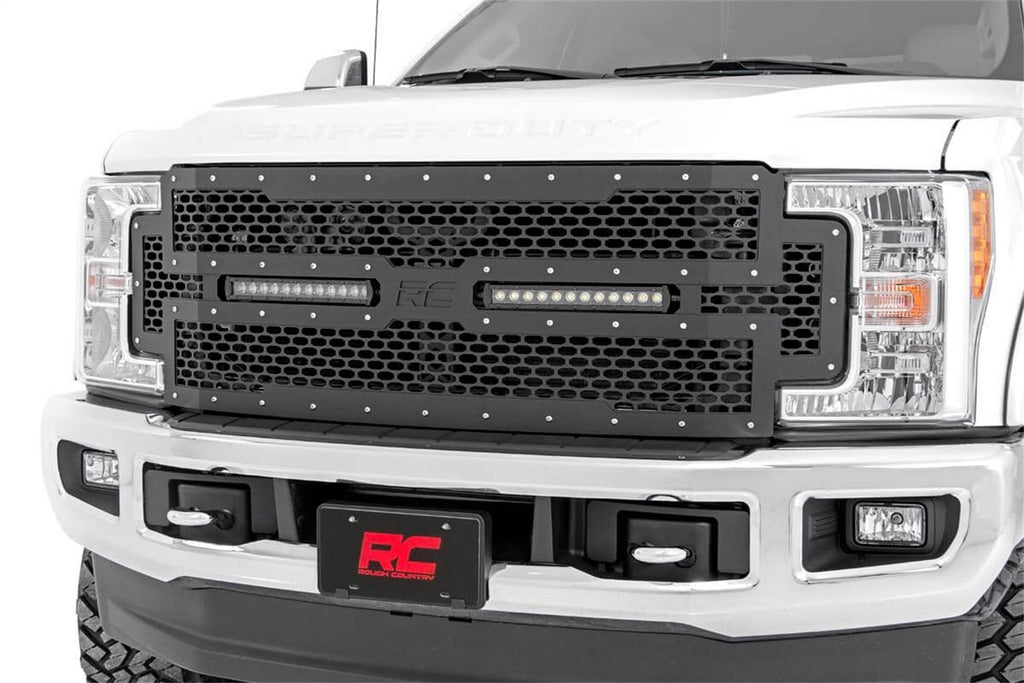 Rough Country 70216 Mesh Grille w/LED for Select Ford F-250 Super Duty, Ford F-350 Super Duty