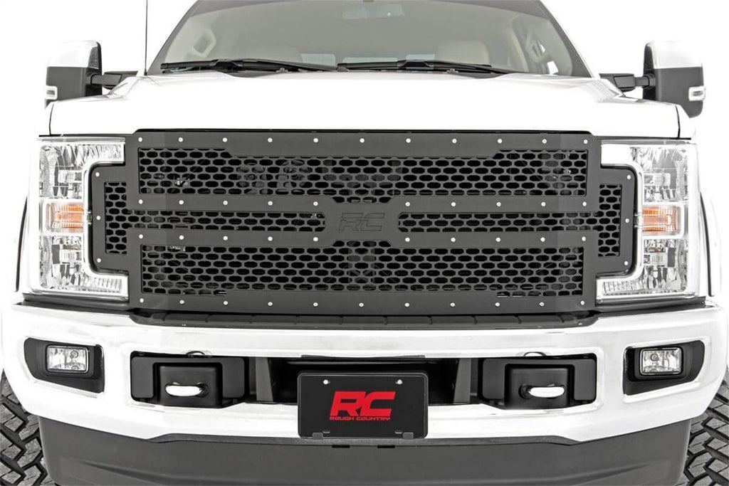 Rough Country 70213 Mesh Grille for Select Ford F-250 Super Duty, Ford F-350 Super Duty