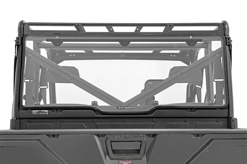 Rough Country 98132012 Windshield for Select Can-Am Defender HD10, Polaris Ranger 1000, Polaris Ranger EPS, Polaris Ranger Premium, Polaris Ranger 570 XP, Polaris Ranger 570 XP EPS, Polaris Ranger 900 XP, Polaris Ranger 900 XP Bronze Mist LE, Polaris