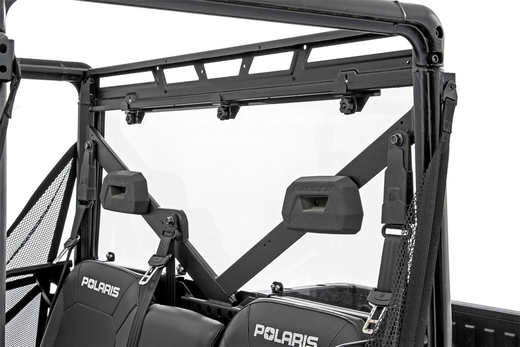 Rough Country 98132012 Windshield for Select Can-Am Defender HD10, Polaris Ranger 1000, Polaris Ranger EPS, Polaris Ranger Premium, Polaris Ranger 570 XP, Polaris Ranger 570 XP EPS, Polaris Ranger 900 XP, Polaris Ranger 900 XP Bronze Mist LE, Polaris