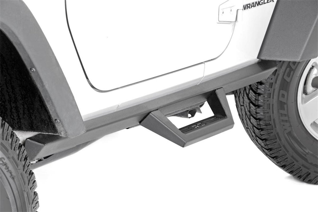 Rough Country 90763 Wheel To Wheel Nerf Step Bar for Select Jeep Wrangler, Jeep Wrangler JK