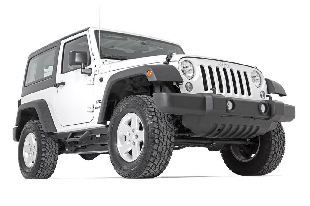 Rough Country 90763 Wheel To Wheel Nerf Step Bar for Select Jeep Wrangler, Jeep Wrangler JK