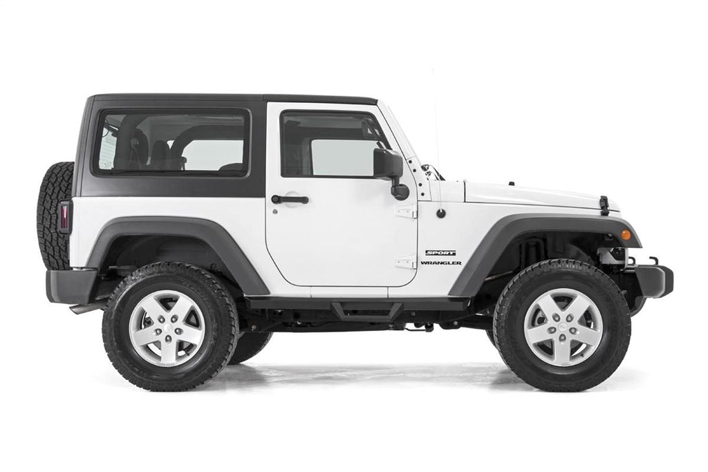 Rough Country 90763 Wheel To Wheel Nerf Step Bar for Select Jeep Wrangler, Jeep Wrangler JK