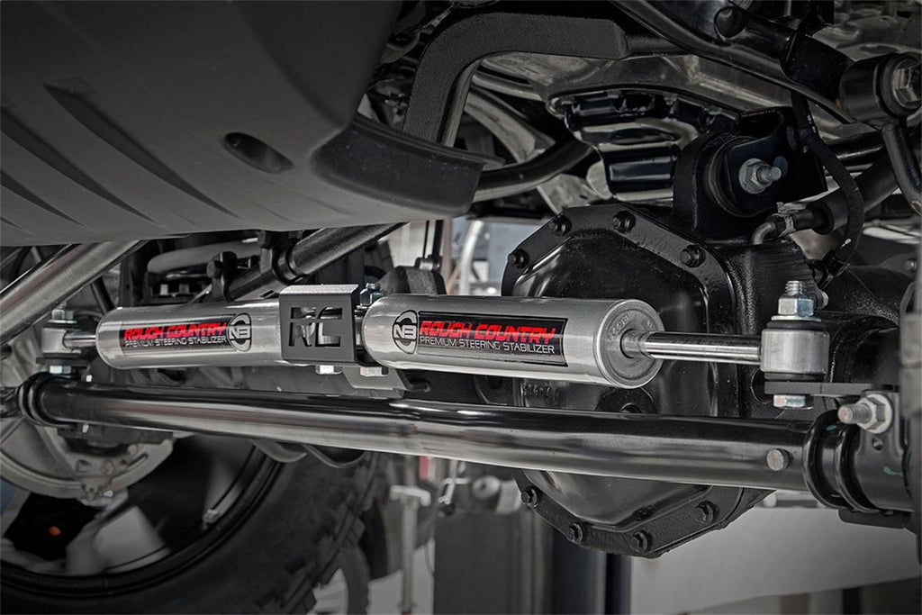 Rough Country 87304 N3 Dual Steering Stabilizer for Select Jeep Gladiator, Jeep Wrangler, Jeep Wrangler JK