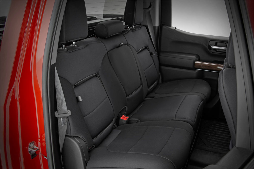 Rough Country 91037 Neoprene Seat Covers for Select Chevrolet Silverado 1500, Chevrolet Silverado LTD, GMC Sierra