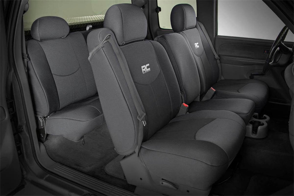 Rough Country 91019 Seat Cover Set for Select Chevrolet Silverado 1500, Chevrolet Silverado Classic, GMC Sierra