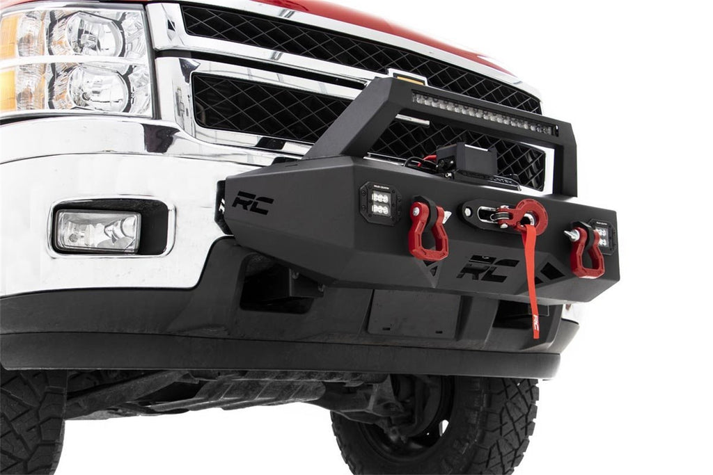 Rough Country 10764 Exo Winch Mount System Front Bumper for Select Chevrolet Silverado HD, Chevrolet Silverado HD