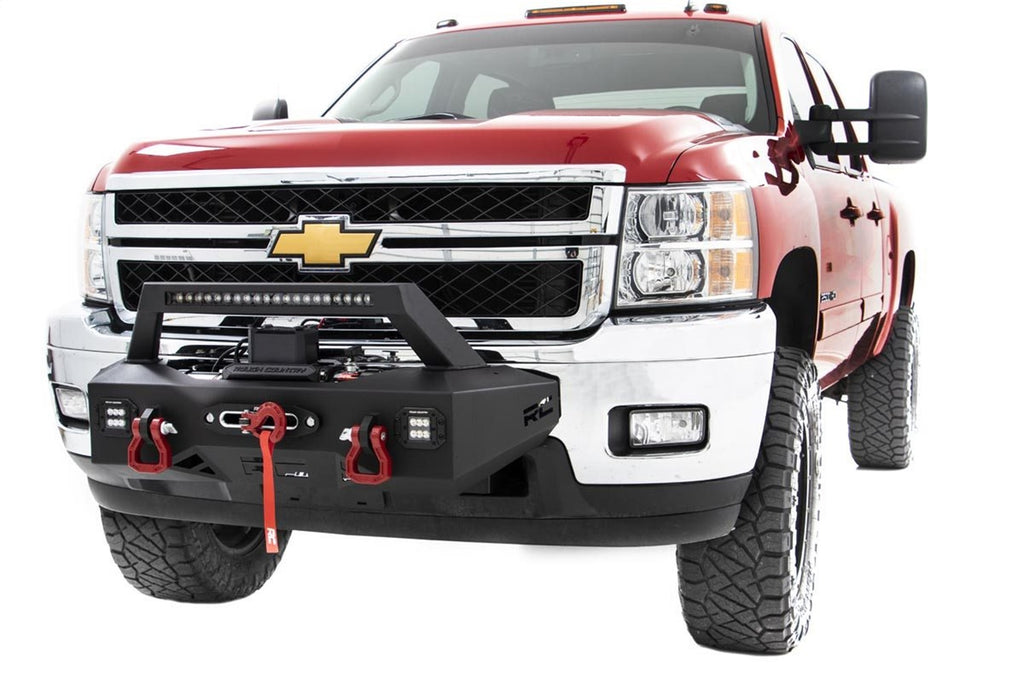 Rough Country 10764 Exo Winch Mount System Front Bumper for Select Chevrolet Silverado HD, Chevrolet Silverado HD