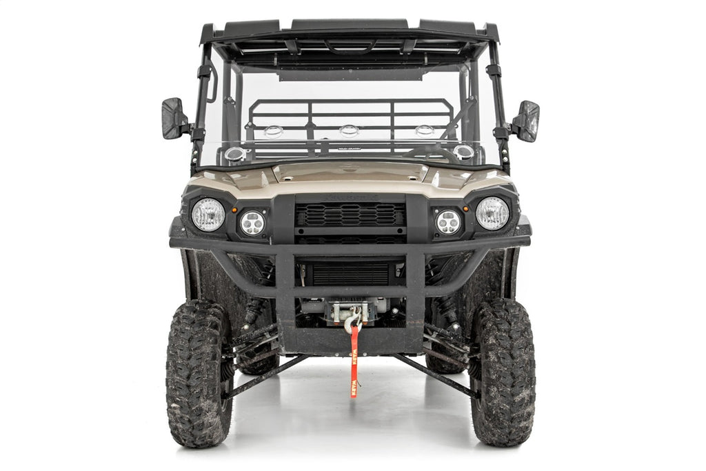 Rough Country 98215150 Windshield for Select Kawasaki KAF1000 Mule PRO-DX EPS Diesel, Kawasaki KAF1000 Mule PRO-DXT Diesel, Kawasaki KAF820 Mule PRO-FX, Kawasaki KAF820 Mule PRO-FX EPS, Kawasaki KAF820 Mule PRO-FX EPS Camo, Kawasaki KAF820 Mule PRO-FX