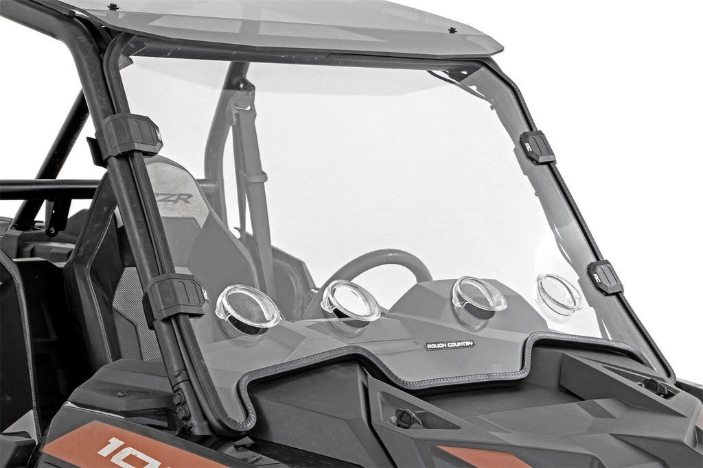 Rough Country 98292010 Windshield for Select Polaris RZR XP 1000, Polaris RZR XP EPS, Polaris RZR XP EPS DYNAMIX Edition, Polaris RZR XP EPS Desert Edition, Polaris RZR XP EPS Fox Edition, Polaris RZR XP EPS Gold Matte Metallic LE, Polaris RZR XP EPS