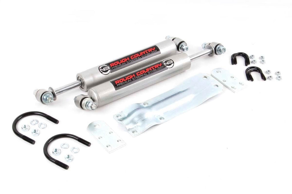 Rough Country 8735630 N3 Dual Steering Stabilizer for Select Chevrolet Blazer, Chevrolet K10, Chevrolet K10 Pickup, Chevrolet K10 Suburban, Chevrolet K20, Chevrolet K20 Pickup, Chevrolet K20 Suburban, Chevrolet K5 Blazer, Chevrolet V10, Chevrolet V10