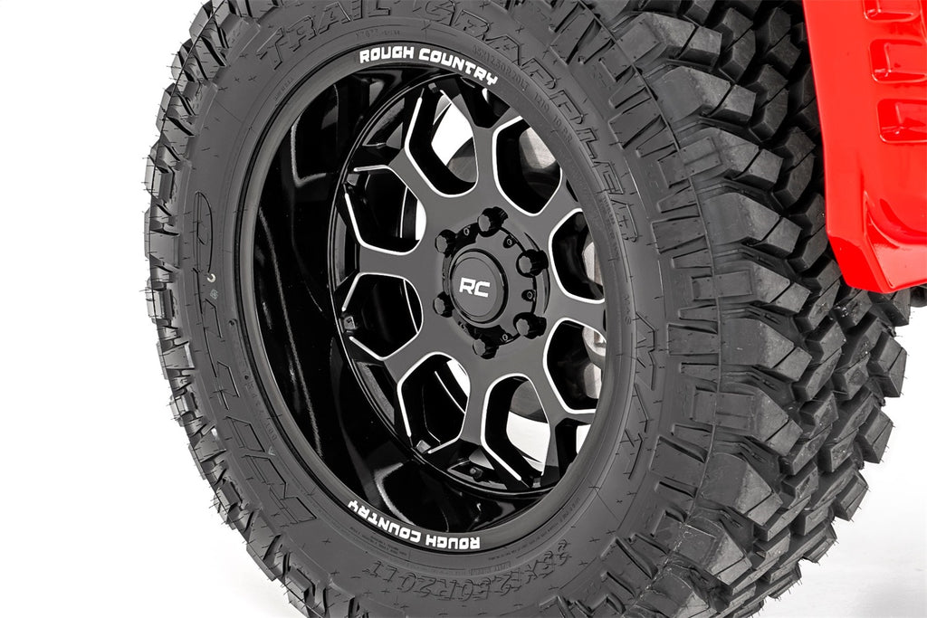 Rough Country 96200912 One-Piece Series 96 Wheel for Select Cadillac Escalade, Chevrolet Colorado, Chevrolet K1500 Suburban, Chevrolet K5 Blazer, Chevrolet Silverado 1500, Chevrolet Silverado Classic, Chevrolet Suburban, Chevrolet Suburban 1500,