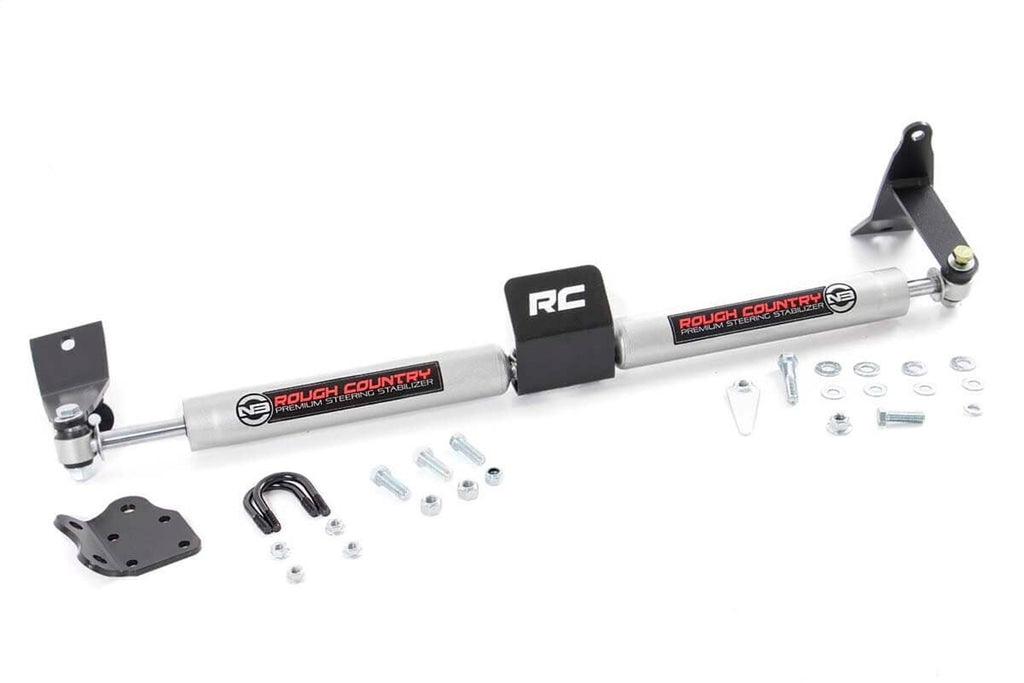 Rough Country 8749530 N3 Dual Steering Stabilizer for Select Dodge Ram 2500, Dodge Ram 3500, Ram 2500, Ram