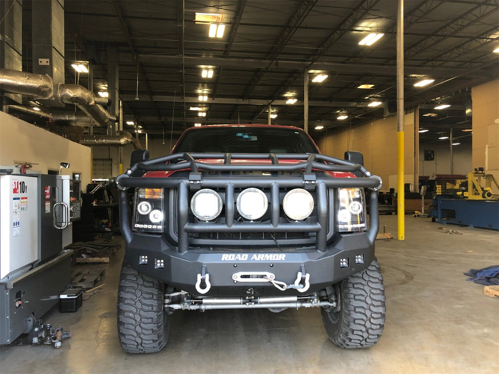 Road Armor 611R3B Stealth Winch Front Bumper for Select Ford F-250 Super Duty, Ford F-350 Super Duty