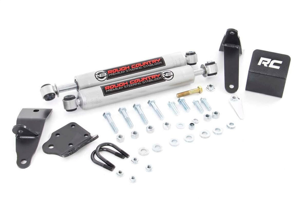 Rough Country 8749530 N3 Dual Steering Stabilizer for Select Dodge Ram 2500, Dodge Ram 3500, Ram 2500, Ram
