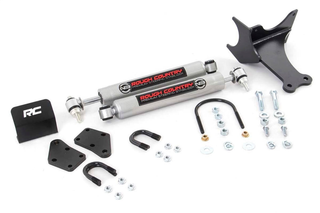 Rough Country 8749130 N3 Dual Steering Stabilizer for Select Ford F-250 Super Duty, Ford F-350 Super Duty