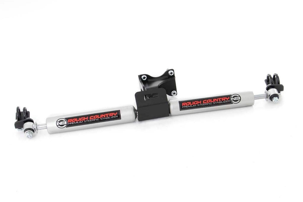 Rough Country 8734930 N3 Dual Steering Stabilizer for Select Jeep Wrangler, Jeep Wrangler JK