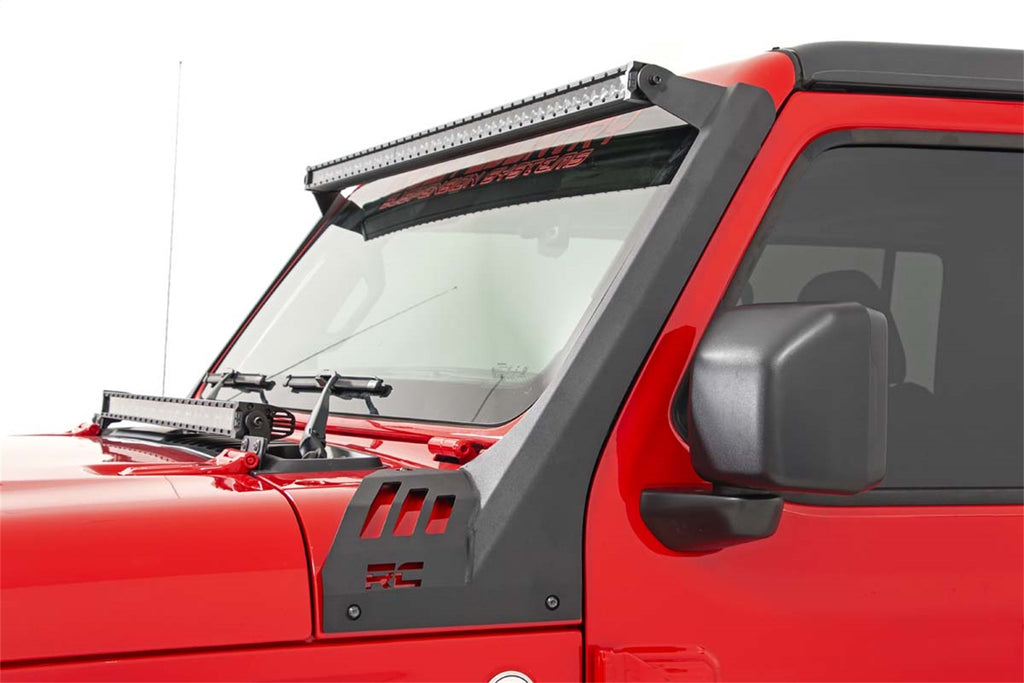 Rough Country 70066 LED Light Bar Windshield Mounting Brackets for Select Jeep Gladiator, Jeep Wrangler