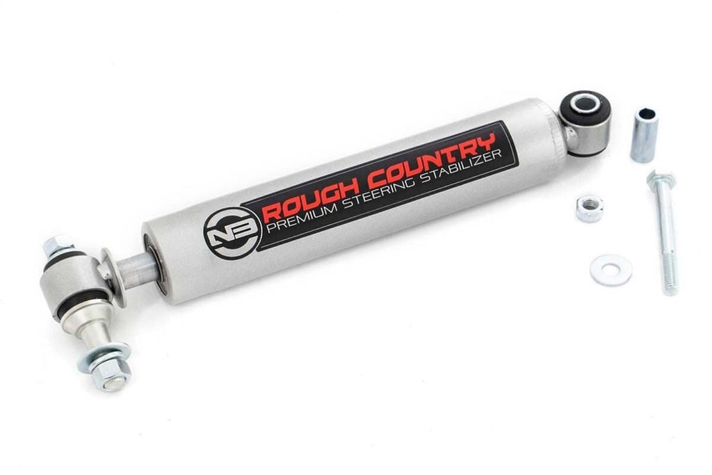 Rough Country 8731730 N3 Steering Stabilizer for Select Chevrolet Silverado HD, Chevrolet Silverado HD Classic, Chevrolet Silverado HD, GMC Sierra HD, GMC Sierra HD Classic, GMC Sierra 3500, GMC Sierra HD, Jeep Cherokee, Jeep Comanche, Jeep Grand