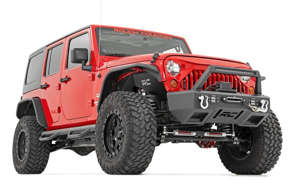 Rough Country 10531 Tubular Fender Flares for Select Jeep Wrangler, Jeep Wrangler JK